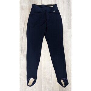 Vtg Swing West Schoeller Stretch Stirrup Ski Pants Navy Blue Women's Sz 8 USA